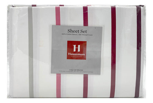 Luxurious 300 Thread Count 100% Cotton Queen Sheets Set - Various Models 22