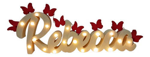 LED Lighted Names, Luminous + Mini Shape Garland 0