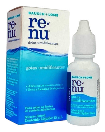 Renu Lubricating Eye Drops 15ml Kit 3 Units 0