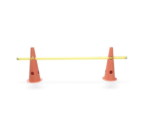 Gymman Cones with Holes 30cm Grooved + Smooth Training Pole 0