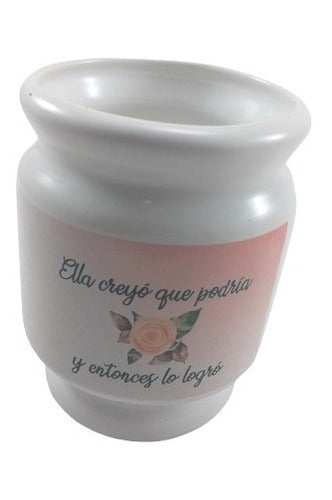 Personalized Ceramic Mate with Bombilla for Souvenir - Mates Ceramica Personalizados Con Bombilla Para Souvenir