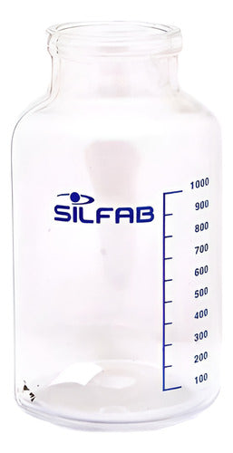 Silfab Glass Jar 1 L Without Lid for Aspirator Secretion N33 0