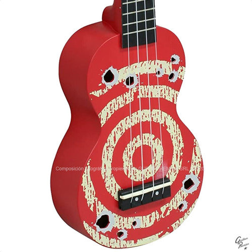 Mahalo Soprano Electroacoustic Ukulele Mandala Design Bamboo - Complete Kit 7