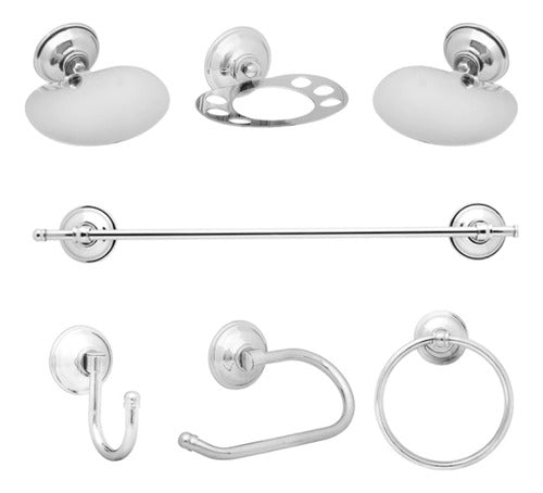 Majos Set De Accesorios Para Baño Majos Argenta Cromo 7 Piezas 0