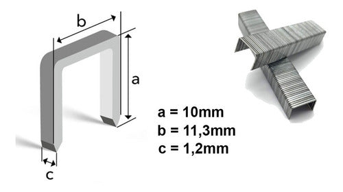 Kitana Broches Grampas Para Engrampadora 10mm X 11,3 X 1,2 X 1000 U 1