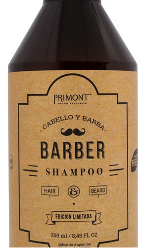 Primont Barber Hair and Beard Care Kit - Primont Barber Shampoo Pelo + Acondicionador Barba 6C