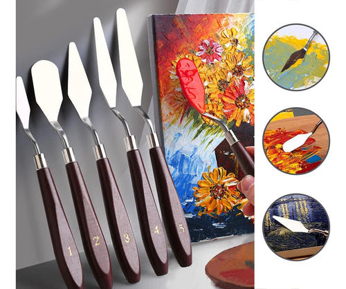 Ruby.Q 5-Piece Stainless Steel Palette Knife Set 1