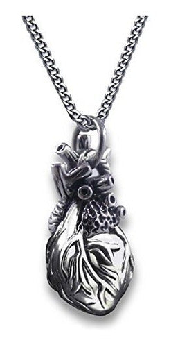 Pearlina Anatomico Corazon Collar Hombre O Mujer 3d Colgante 4