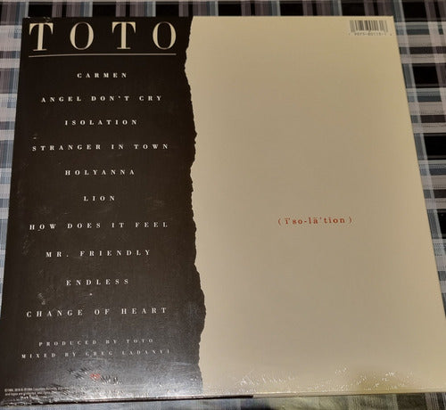 Toto - Isolation - Vinilo New Importado Remast #cdspaternal 1