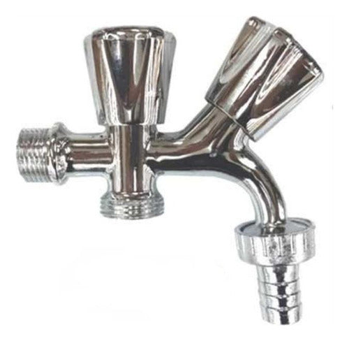 Mozart Metallic Double Thread Faucet 3/4 for Washing Machines 9031 0