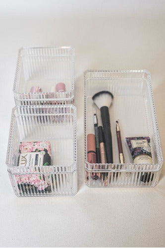 Marian Todo Organizado Set X6 Clear Acrylic Stackable Organizers 0