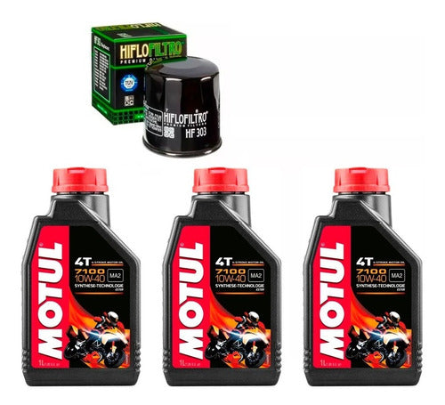 Kit Filtro + Aceite Kawasaki Er6n Motul 7100 10w40 Ryd 0