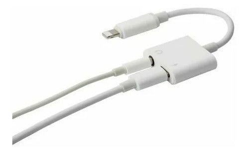 Lightning Adapter to Lightning and 3.5 mm Jack iPhone Audio 0