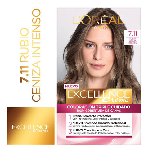 Excellence Permanent Hair Color Kit 7.11 1