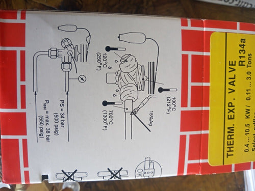 ActecMax Universal Expansion Valve Up to 1.5 Ton Danfoss Type 6