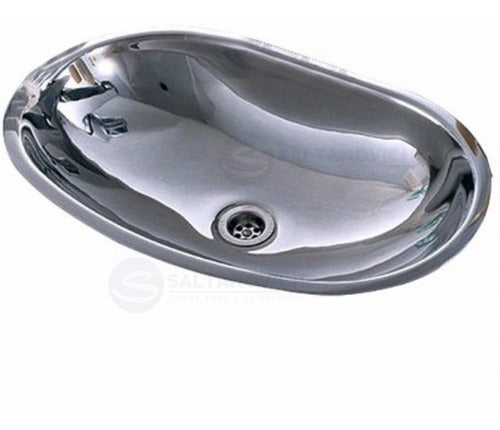 Johnson's Brilliant Stainless Steel Bathroom Sink 44 x 28 cm 0