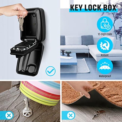 Teuen Key Lock Box for Outdoor Use 1