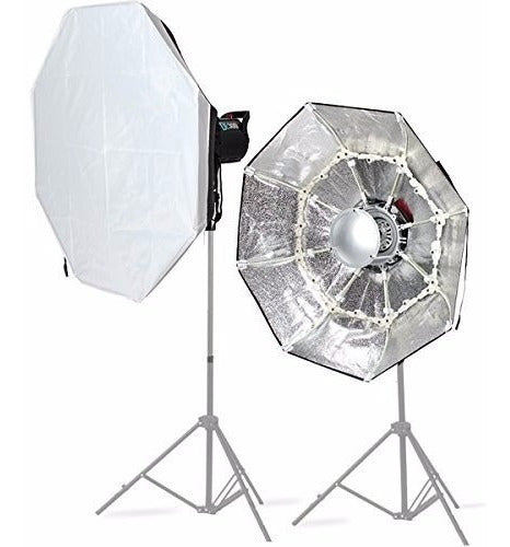 Beauty Dish Plegable 65 Cm Plateado P/ Flash De Estudio 1