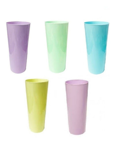 Pack of 30 - Long Drink Glasses - Pastel Colors 4