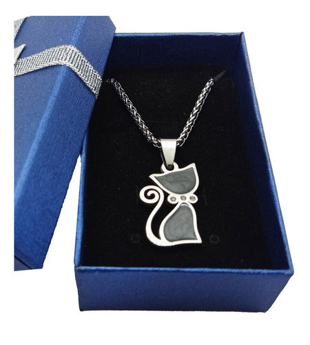 Mekyra Cat Color Surgical Steel Chain Necklace 0