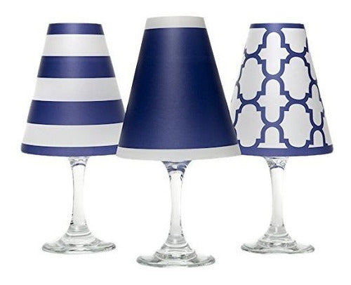 Di Potter WS132 Nantucket Paper Copa De Vino Blanco Shade Navy Pack De 6 0