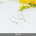 White Steel Hoop Earrings with Point of Light Various Shades 19