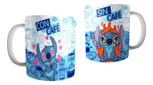 Plantillas Sublimar Tazas Con Café Sin Cafe Personajes #t124 0