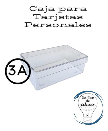 Caja Tarjetas Personales 3a Acrílico Transparente X 25 2