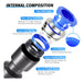 Tailonz Pneumatic 1/2 Inch Od Push To Connect Fittings Pneumatic Fittings Kit 20 Accessories Straight/Elbow/Tee/Splitters 3