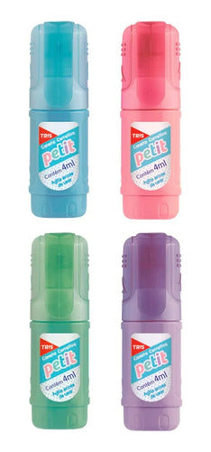 12x Caneta Corretiva Petit Tris Atacado Cor Pastel Premium 1