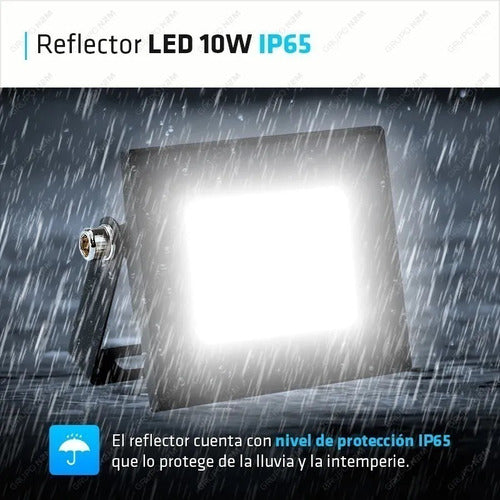 LED Wall Lamp Combo: Farol 124 + Reflector + 10w Bulb Light 3