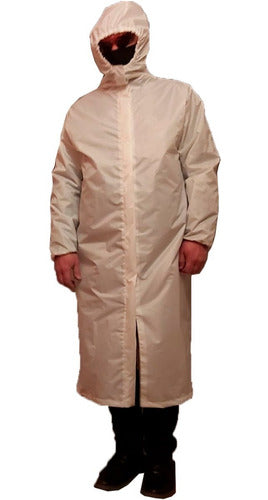 Capa Piloto Traje Lluvia Impermeable Lavable Cosido Cierre 2