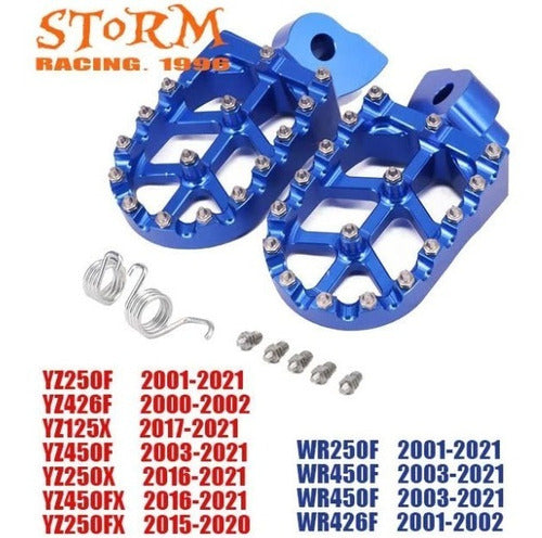 Aluminum Footpegs Rests Yamaha YZ YZF YZX WR 125 250 450 2