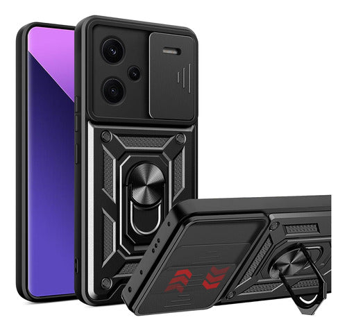 Rigid Case with Ring and Cover for Xiaomi Redmi Note 13 Pro Plus 2