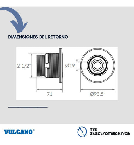 Vulcano Concrete Pool Kit: Bottom Drain + Return 6