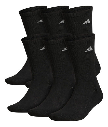 Medias Deportivas adidas Hombre Talle L 6 Pares Negro 0