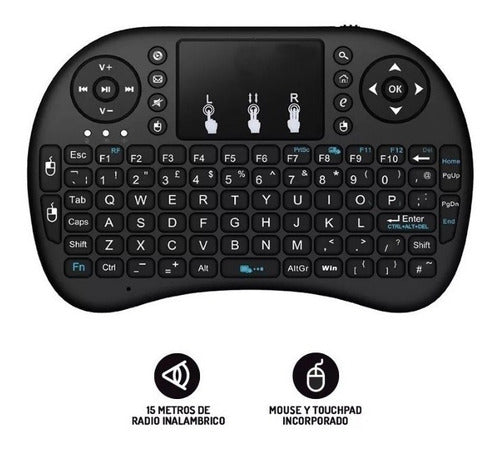 Mini Teclado Tv Smart Control Remoto Inalámbrico Con Luz 0