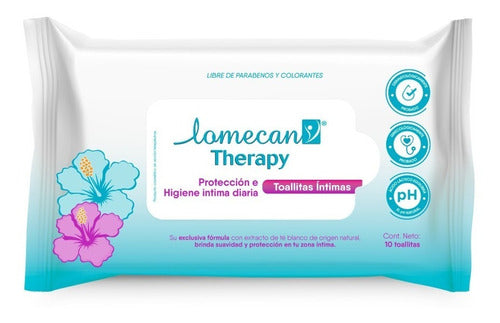 Lomecan V Therapy Wipes X 10 Units - Intimate Hygiene 0