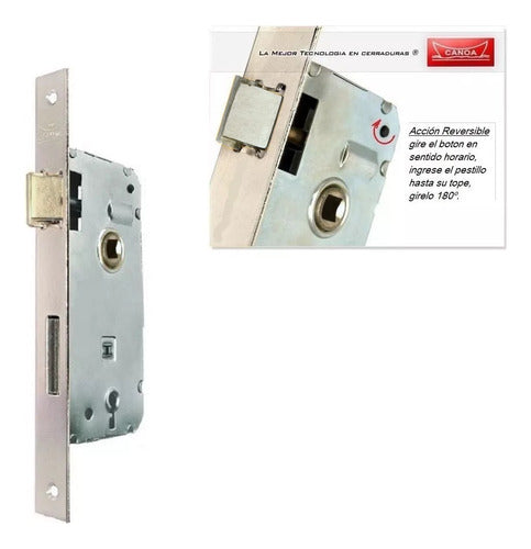 Canoa Door Lock Plate 101 Zincated Model 801 Round 1