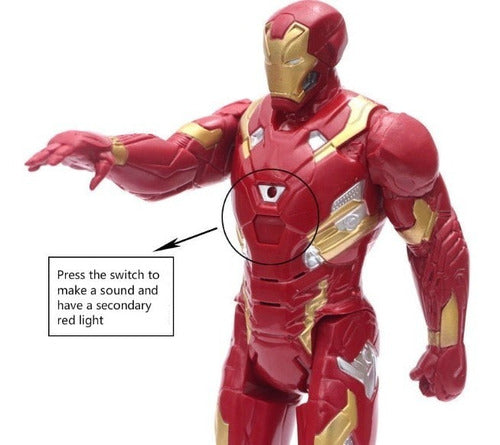 Super Héroes Iron Man Action Figure - Light and Sound - Large Size 30 cm 1