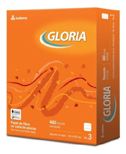 Gloria School Sheets No. 3 - Pack of 3 x 480 Sheets 0