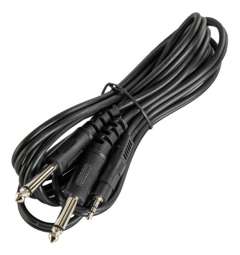 HIGH TEC ELECTRONICA Audio Cable 3.5mm Stereo to 2x 6.5mm Mono Male-Male SC447 0