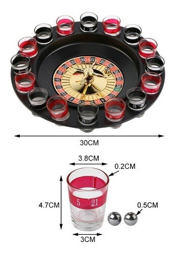 Bisonte Roulette Shot Glass Game 16 Shots 2