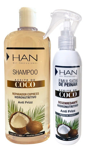 HAN Shampoo + Crema De Peinar Coco Hidronutritivo 3