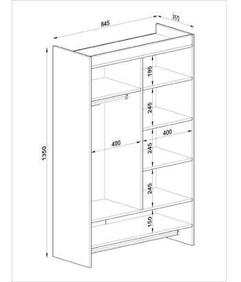 Almacen Del Hogar Modern Wardrobe Closet PD-303 4