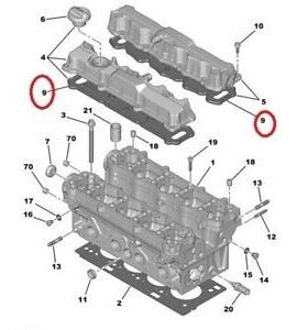 Valve Cover Gasket Set Peugeot 206 207 1.6 16v 2