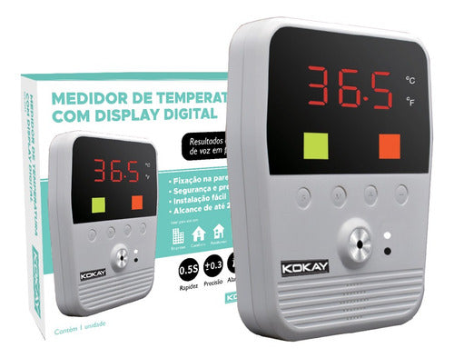 Medidor Termômetro Parede Digital Febre Infravermelho Laser 1