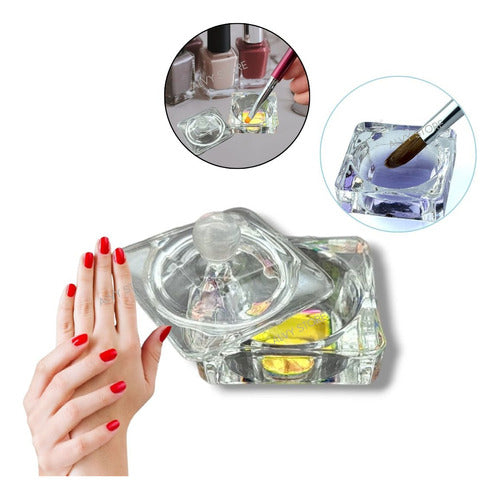 Dappen Glass Nail Sculpture Cup for Acrylic Manicure 0