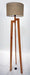 Nordic Design Paradise Wood Varnished Floor Lamp 1.60m with Foot Switch 6