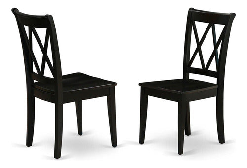 East West Furniture Clarksville - Double X Back Kitchen Chairs 0